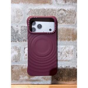 Casetify Ripple Case iPhone 17 Pro Max Burgundy Wine Silicone MagSafe Cover